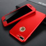 Wholesale iPhone 7 TPU Full Cover Hybrid Case (Red)